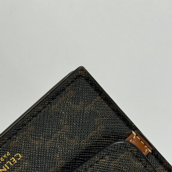 【12期0利率】CELINE 凱旋門翻蓋雙層卡包【9成新】 