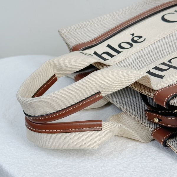 【12期0利率】Chloé 背帶款小號 Woody Tote Bag 焦糖色【95成新】 