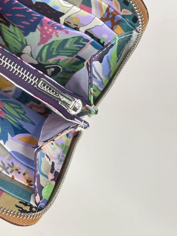 【分期0利率】HERMES 絲巾短夾 金棕色【未使用閒置品】