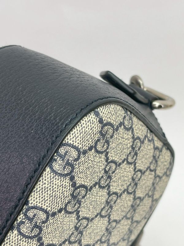 【95成新】GUCCI GG Supreme 帆布印花織帶相機包 