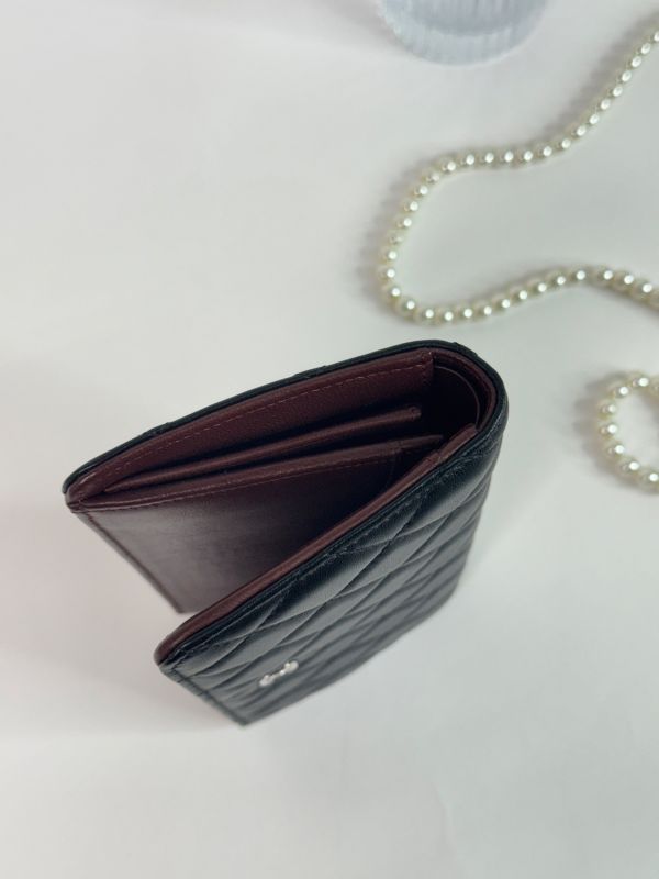 【分期0利率】CHANEL 羊皮對開長夾【95成新】 