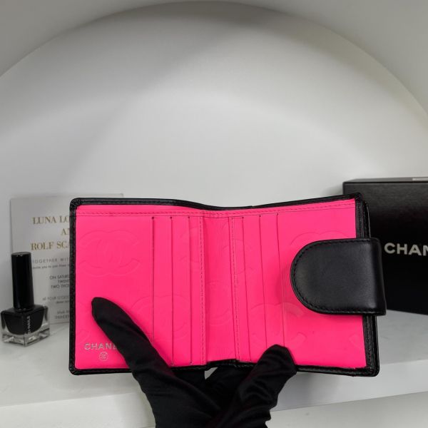【85成新】【12期0利率】CHANEL 康朋鈕扣短夾A26720 