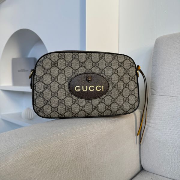 【12期0利率】【二手】GUCCI GG Supreme虎頭相機包 