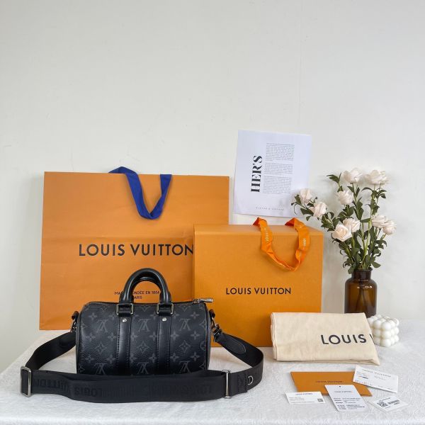 【12期0利率】LV Keepall Bandoulière 25【22年台灣購證】【95成新】 