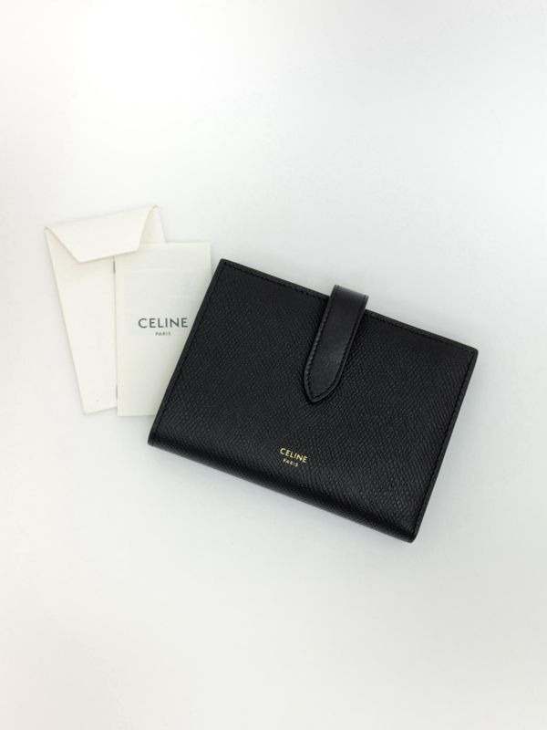 【95成新】CELINE STRAP粒面小牛皮錢包 