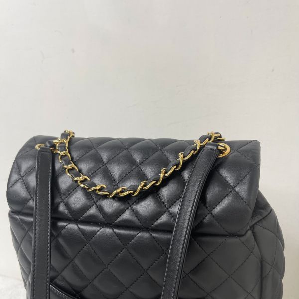 【12期0利率】CHANEL 菱格紋羊皮後背包【9成新】【現金價95000】 