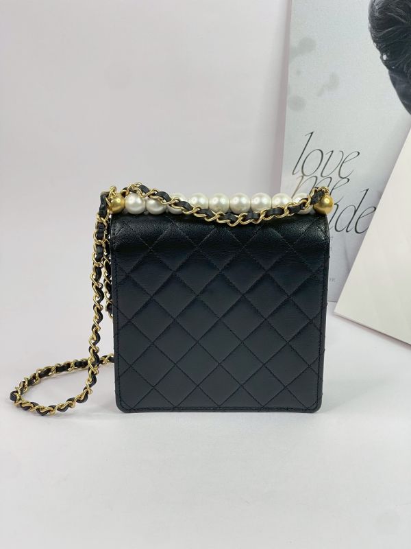 【95成新】CHANEL 19SS 珍珠方形口蓋包 
