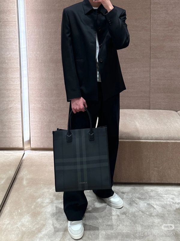 【分期0利率】BURBERRY DANNY 防刮格紋兩用公事包【95成新】 
