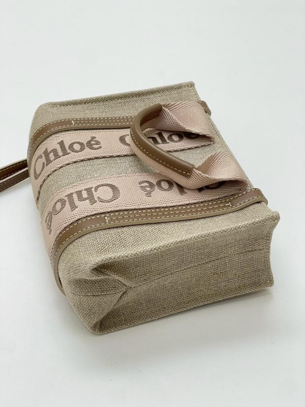 【95成新】CHLOE  MINI WOODY TOTE背帶刺繡款 