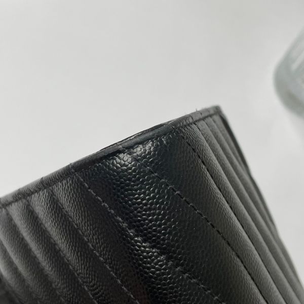 【12期0利率】YSL MONOGRAM 魚子醬信封長夾 【9成新】 
