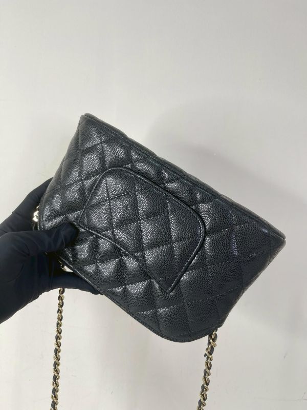 【99成新】CHANEL 24A 顆粒牛皮貝殼包 