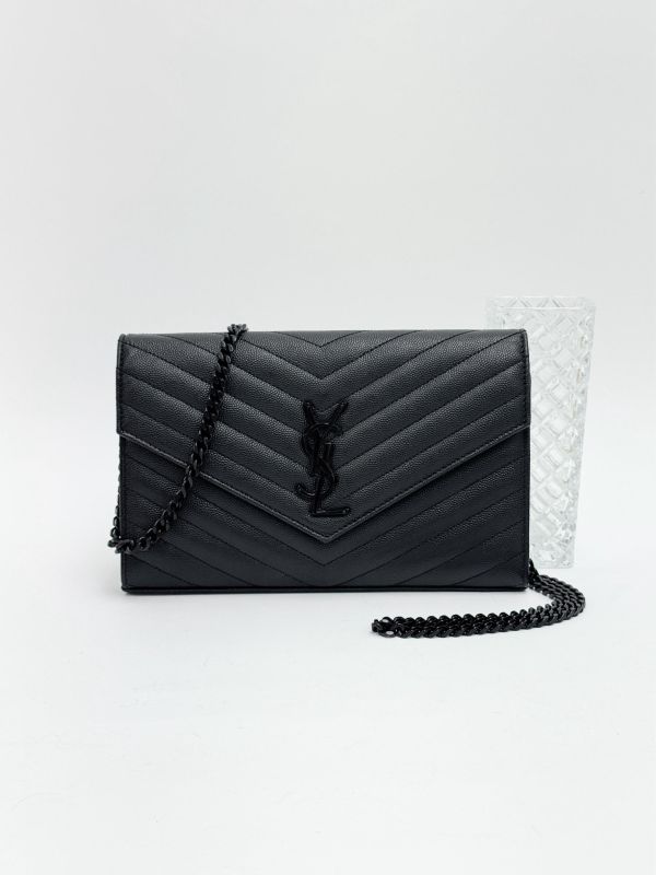 【9成新】YSL WOC 魚子醬鍊包 22.5CM 