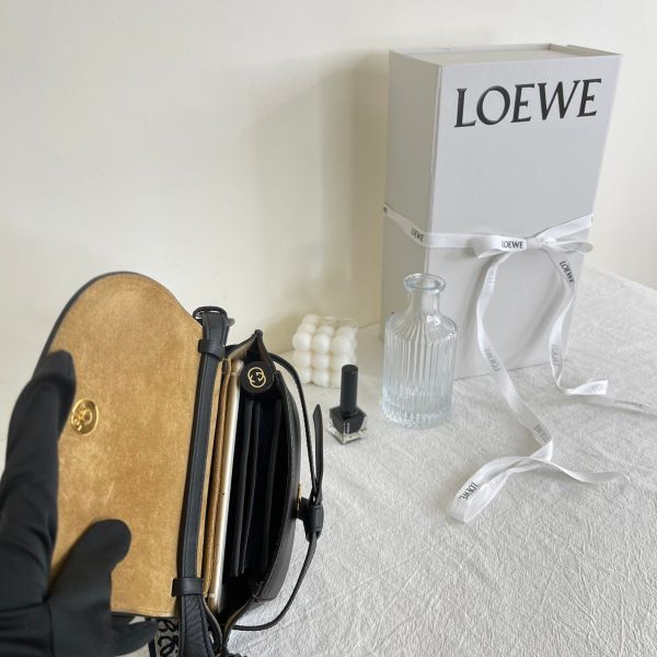 【12期0利率】LOEWE MINI GATE 雙層包 黑【9成新】 