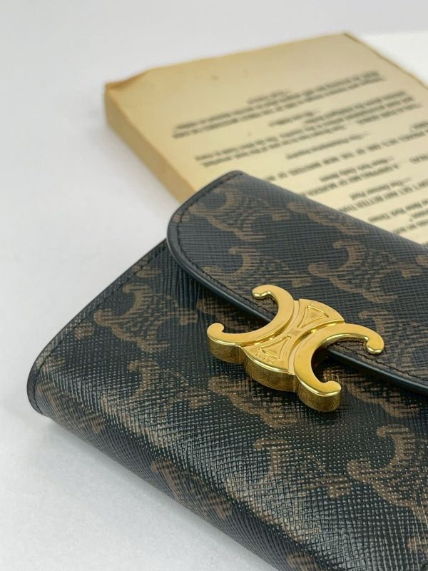 【分期0利率】CELINE凱旋門三摺短夾【95成新】 