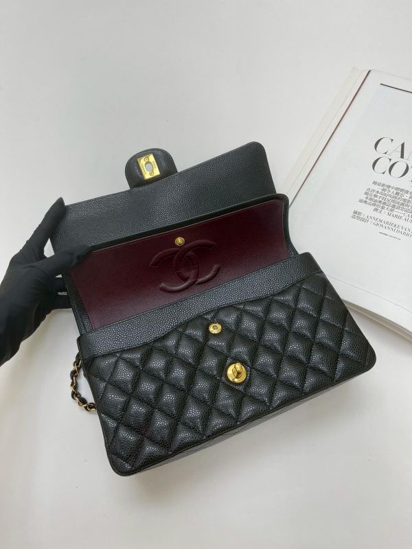 【95成新】CHANEL CF25 黑金牛皮 