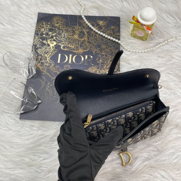 【12期0利率】DIOR Saddle長型鏈帶銀包【9成新】 