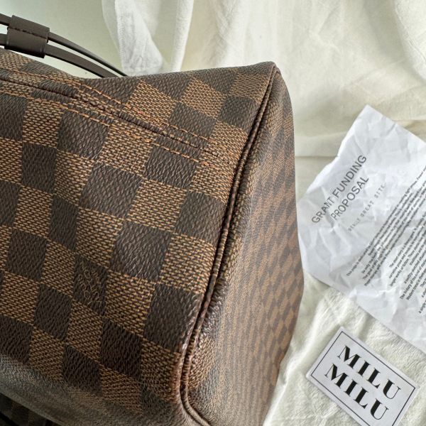 【9成新】【12期0利率】LV 棋盤格NEVERFULL MM 