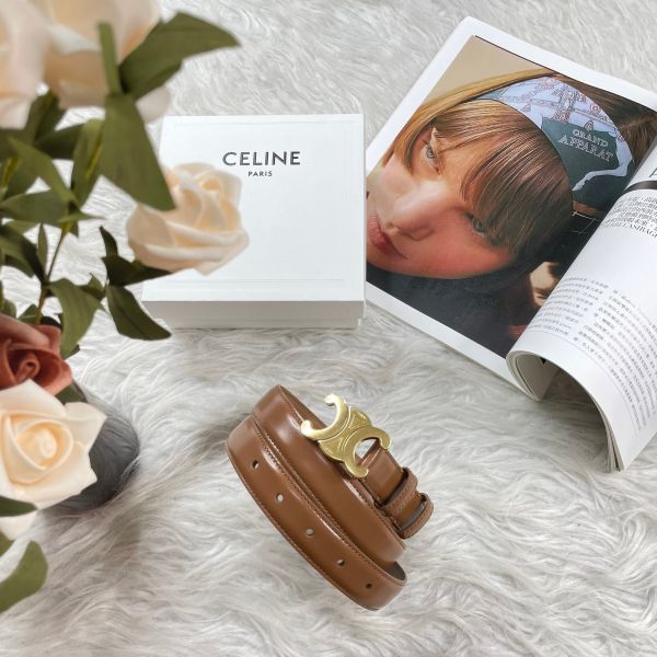 【12期0利率】CELINE 凱旋門2.5cm皮帶【全新品】【現金價】 