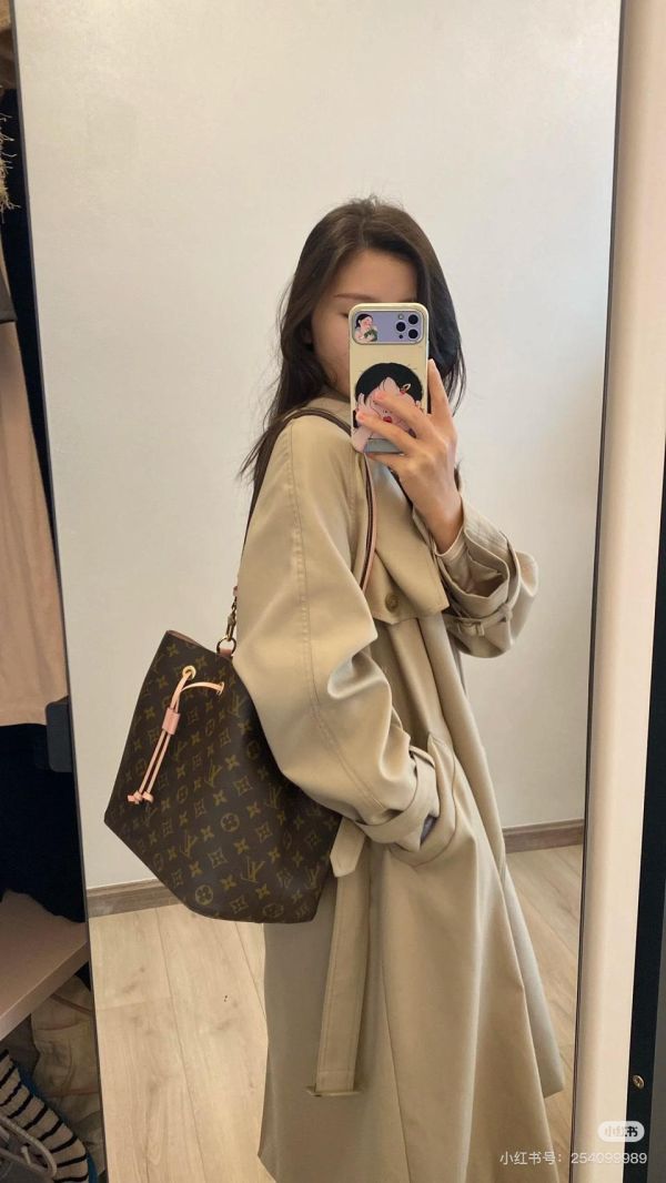 【9成新】LV NéoNoé MM 粉色 