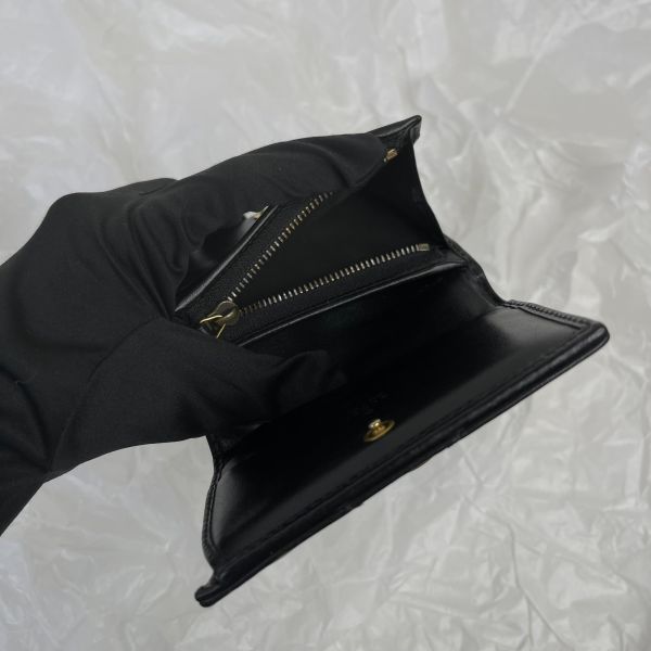 【12期0利率】GUCCI Marmont 愛心兩摺拉鍊零錢袋短夾【85成新】 