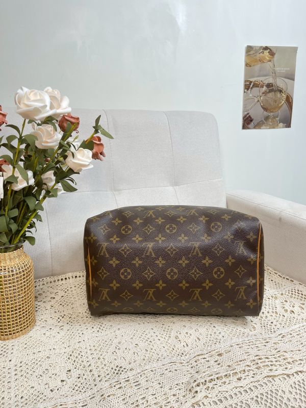 【分期0利率】LV SPEEDY 30 經典Monogram手提波士頓包【8成新】 