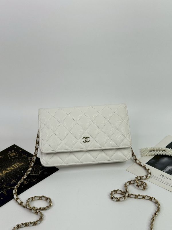 【分期0利率】CHANEL 魚子醬 WOC 白淡金 【95成新】 