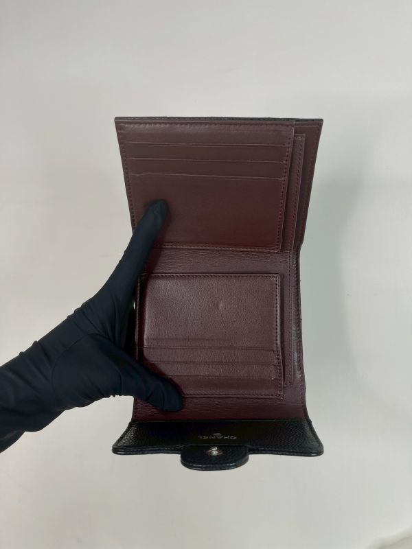 【95成新】CHANEL COCO 背面拉鍊三折短夾 