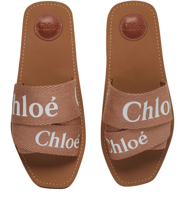 【12期0利率】【全新品】Chloé  繃帶字母拖鞋-咖啡牛奶(限量色 