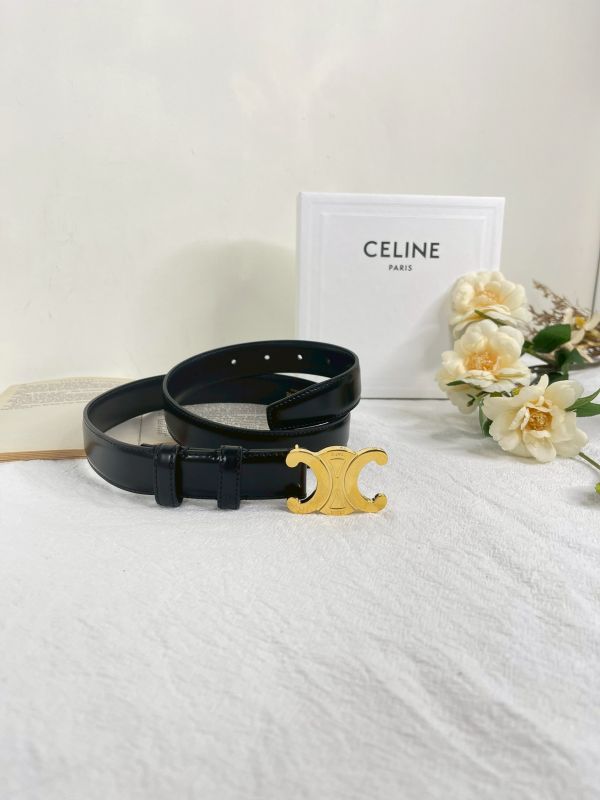 【分期0利率】CELINE 凱旋門皮帶 25MM【9成新】 