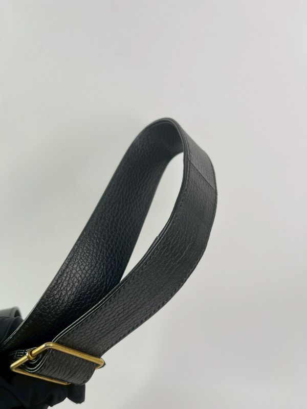 【9成新】GUCCI 復古印刷LOGO牛皮斜背包 