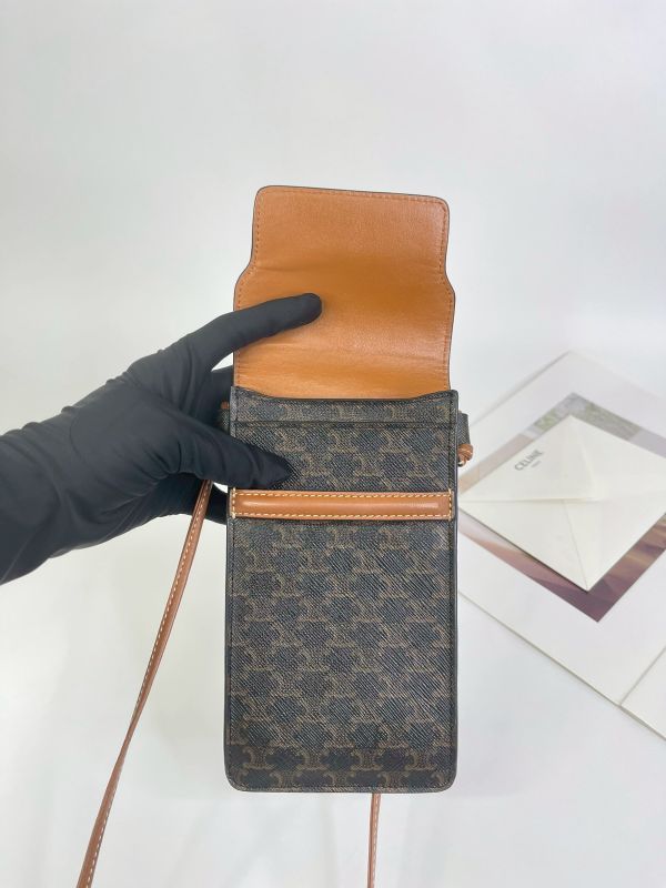 【9成新】CELINE 老花直立式手機包 