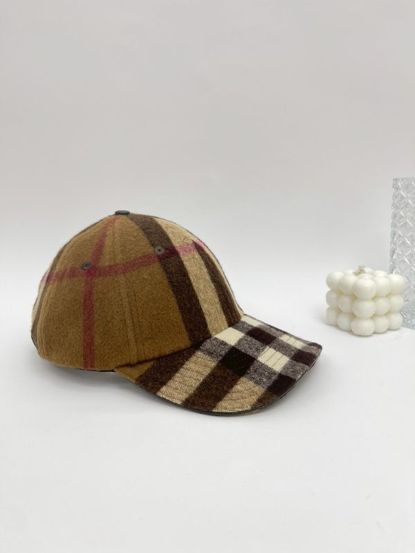 【95成新】BURBERRY 格紋羊毛棒球帽 