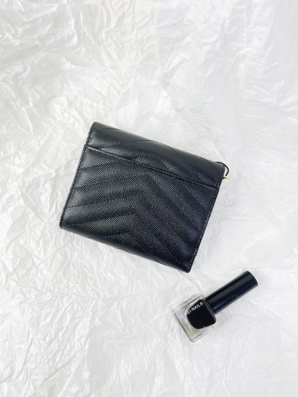 【99成新】YSL 魚子醬三折短夾 