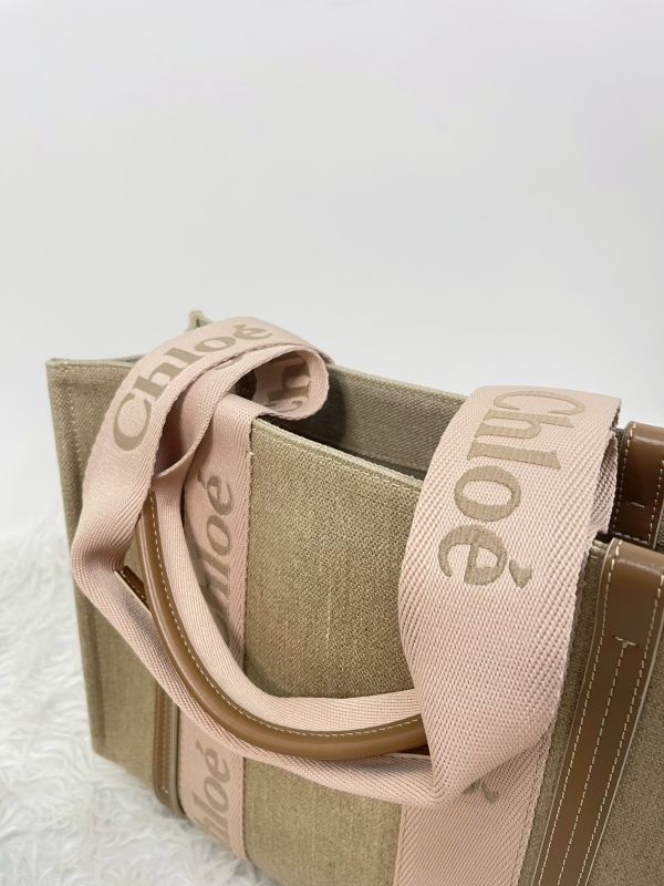 【分期0利率】Chloé 中號Woody Tote Bag 刺繡款【95成新】 