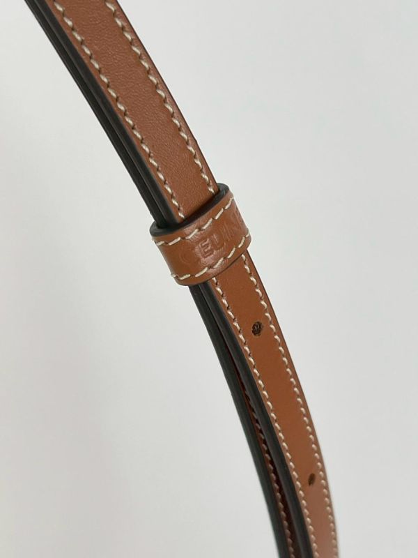 【99成新】CELINE DUO標誌印花及牛皮飾邊WOC 