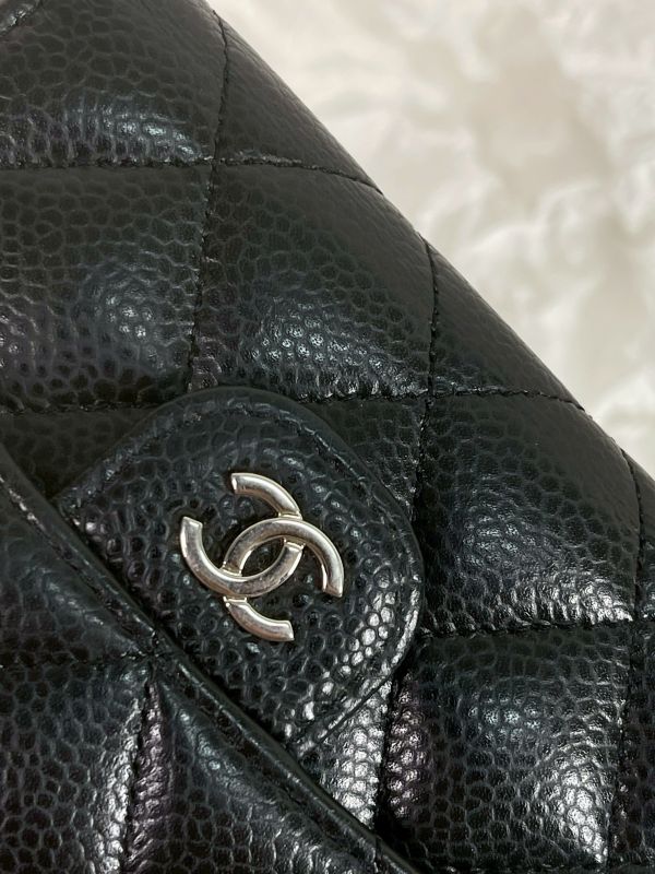 【95成新】CHANEL COCO 背面拉鍊三折短夾 