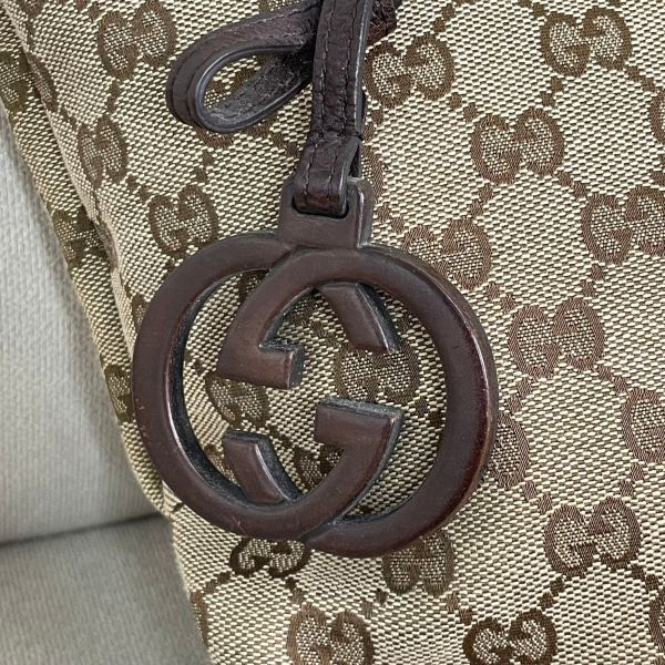 【12期0利率】GUCCI 老款滿版雙G帆布托特包【85新】 