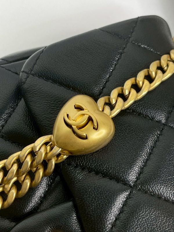 【99成新】CHANEL 愛心金球方胖 