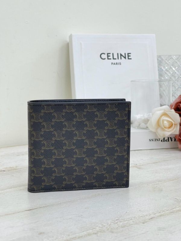 【99成新】CELINE 標誌印花對折短夾 