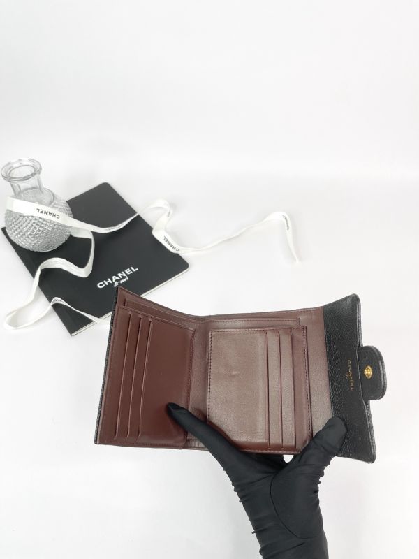 【分期0利率】CHANEL COCO 背面拉鍊三折短夾【9成新】 