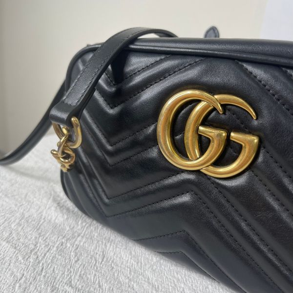 【12期0利率】GUCCI Marmont 相機包黑金【9成新】【現金價】 