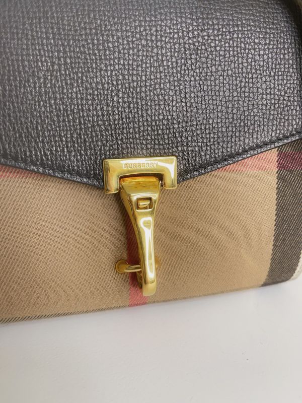 【分期0利率】BURBERRY Macken Baby 格紋鍊條包【9成新】 