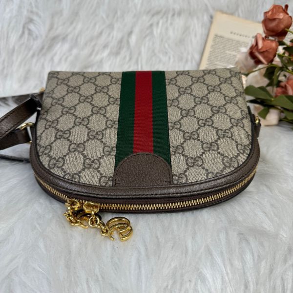 【9成新】【12期0利率】 GUCCI 經典Ophidia系列 GG Supreme 貝殼包 