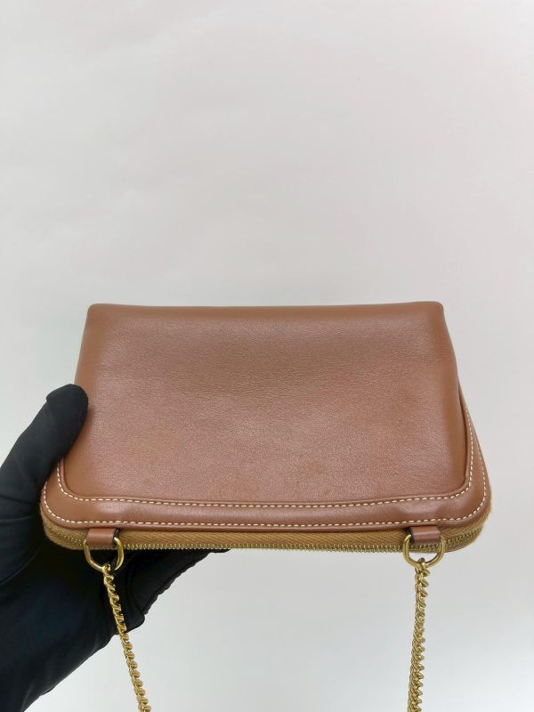【95成新】CELINE 小牛皮迷你貝殼包 