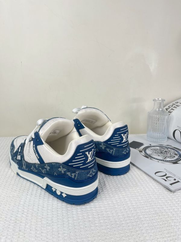 【分期0利率】LV Trainer Sneaker 深藍  9碼【99成新】 