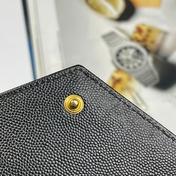 【12期0利率】YSL WOC 魚子醬鍊包 金扣22.5CM【英國購證】【99成新】 
