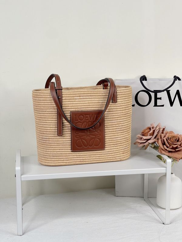【分期0利率】LOEWE 手提肩背草編包【9成新】 