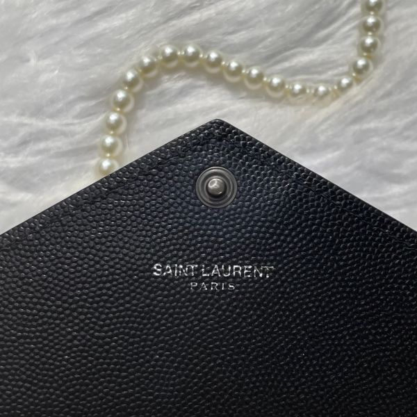 【12期0利率】YSL  MONOGRAM 魚子醬信封長夾【9成新】 