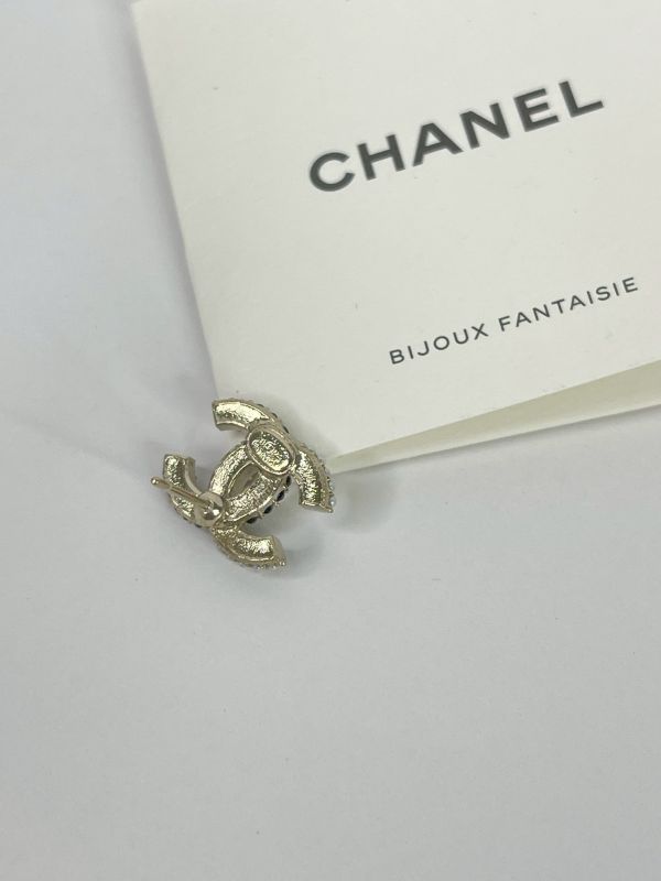 【分期0利率】CHANEL 拚色閃石珍珠耳環【全新品】 
