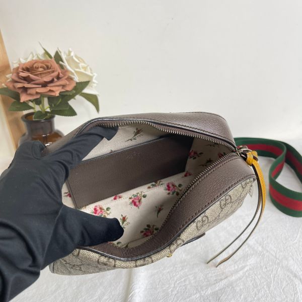 【12期0利率】GUCCI GG Superme 老虎LOGO相機包【9成新】 